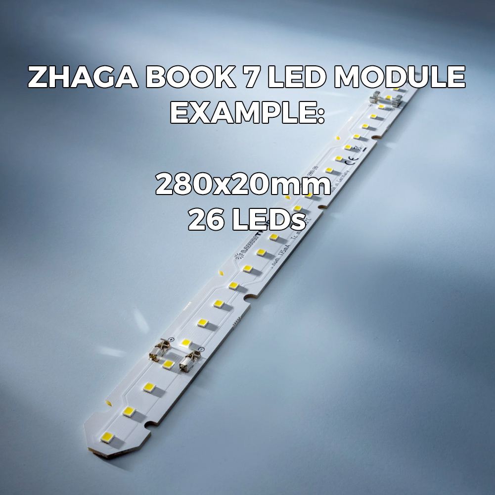Custom Made Zhaga Book 7 White LED Modules, Made in Germany, Nichia/Cree/Samsung/Seoul LEDs, CRI70-99, 1800-7200K, 175-1400mA 