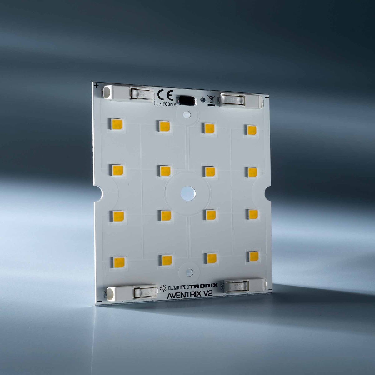 Aventrix Configurable Nichia LED Module White CRI 70-90 1800-7800K 350mA 16 LEDs 1.97x2.36" Interconnectable with Lens Option (up to 2600lm)