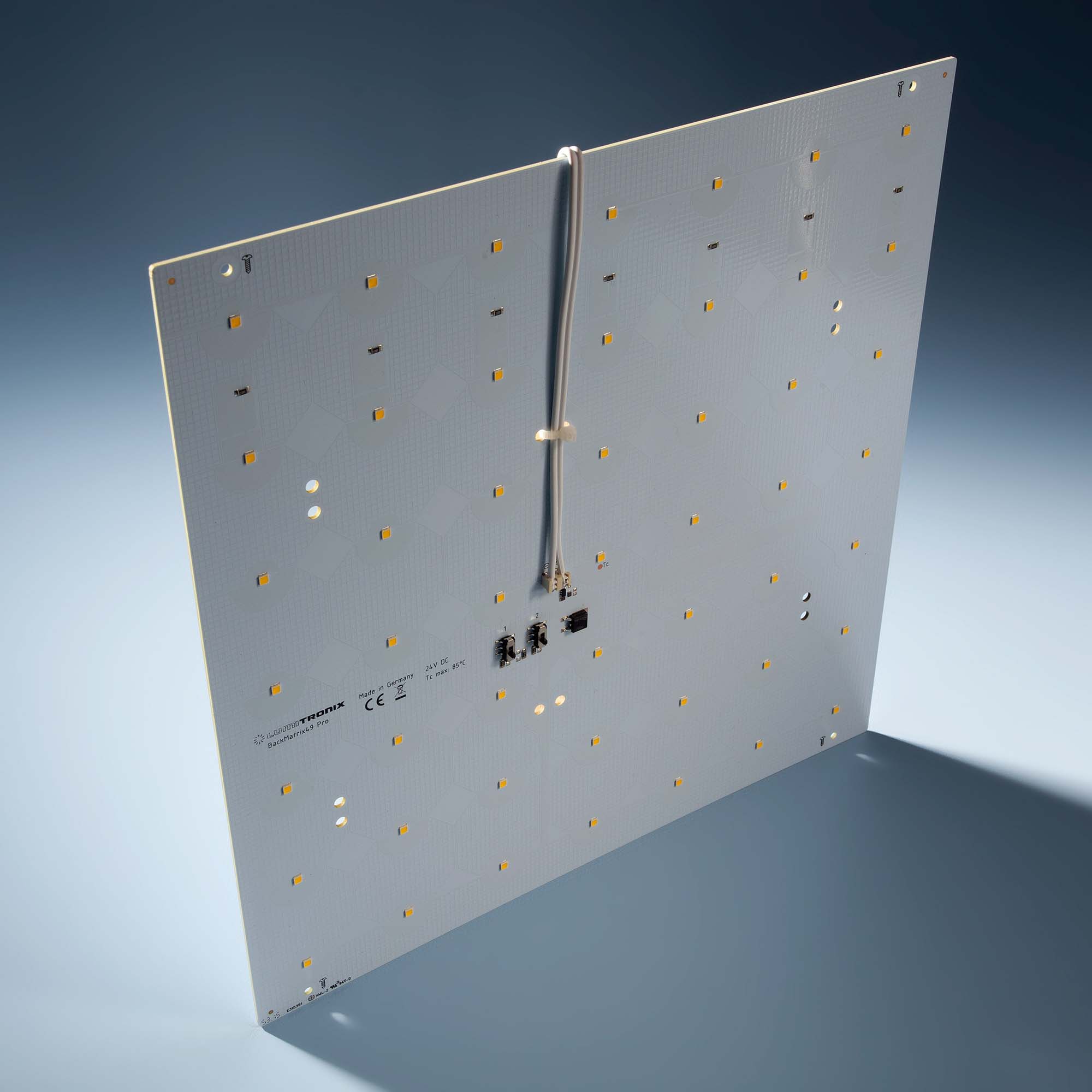 BackMatrix-49-3080 Nichia LED Module pure white CRI80 4000K 3200lm 49 LEDs 24V 21.2W 120° 11.41x11.41" (3500 lm/sqft)