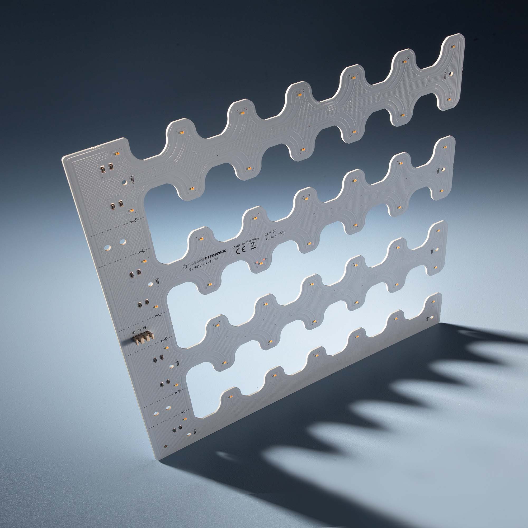 BackMatrix-49-2080 Nichia LED Module tunnable white CRI80 2700-6500K 2400lm 98 LEDs 24V 10.1W 180° 11.02x11.02" (1500 lm/sqft)