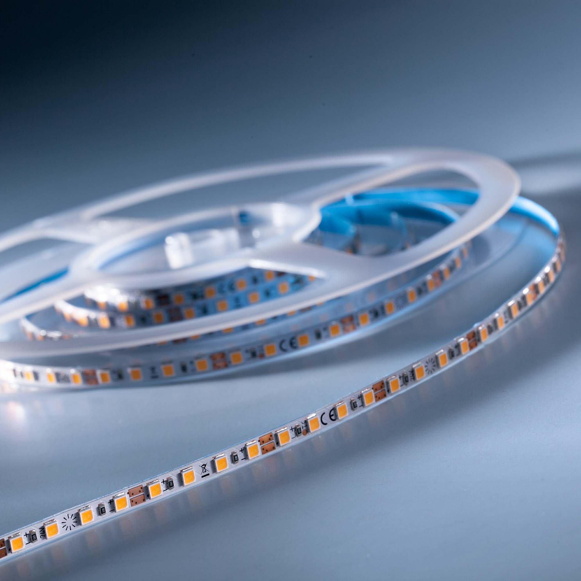 SlimFlex 240 Pro Nichia LED Strip 0.19" wide warm white CRI90 2700K 3900lm 24V 36 LEDs/ft 7ft/2m reel (595lm & 5.5W/ft)