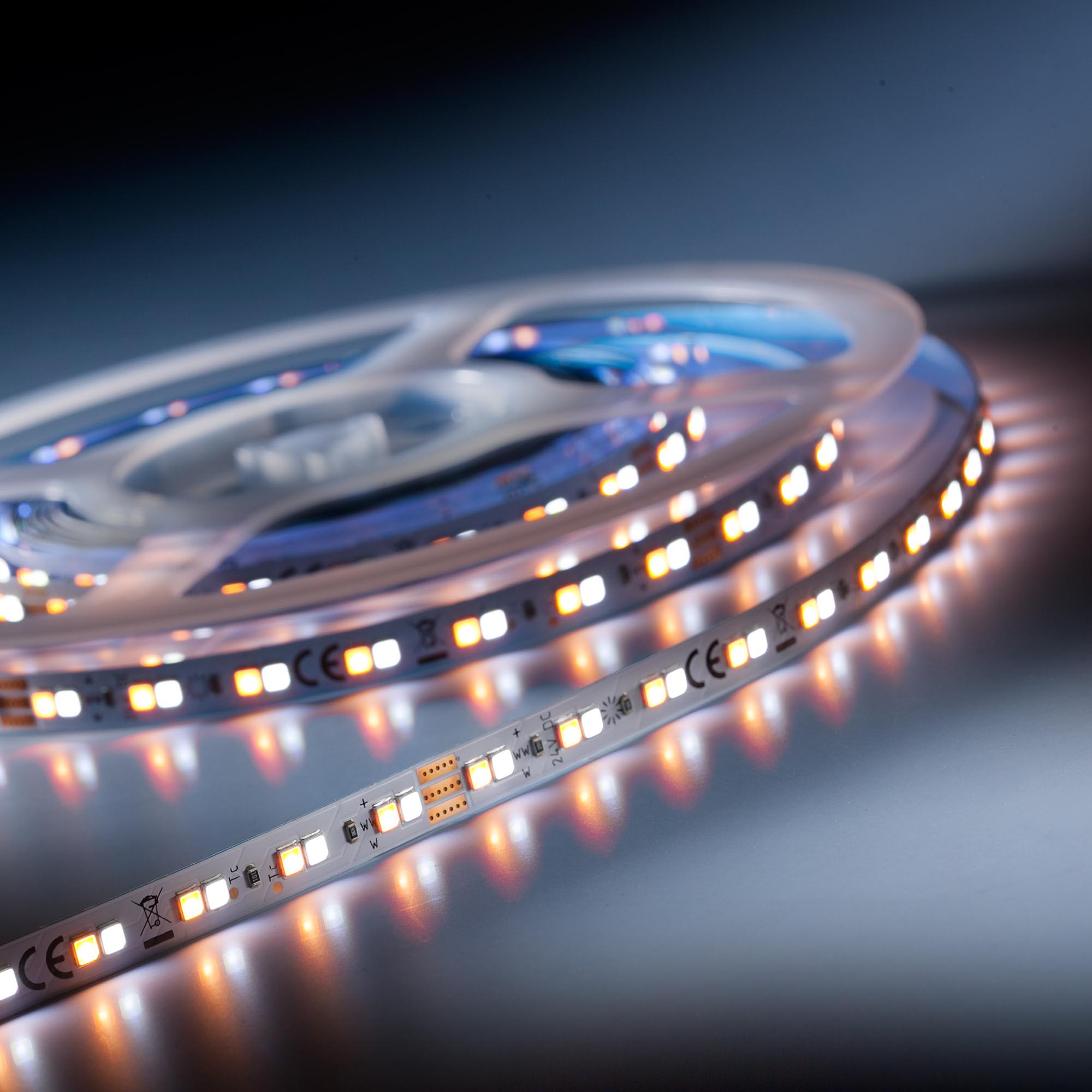 LumiFlexTW-2080 Nichia LED Strip Tunable white 2000-6500K 6980lm 24V 140 LEDs/m 16ft/5m reel (692lm & 3W/ft)