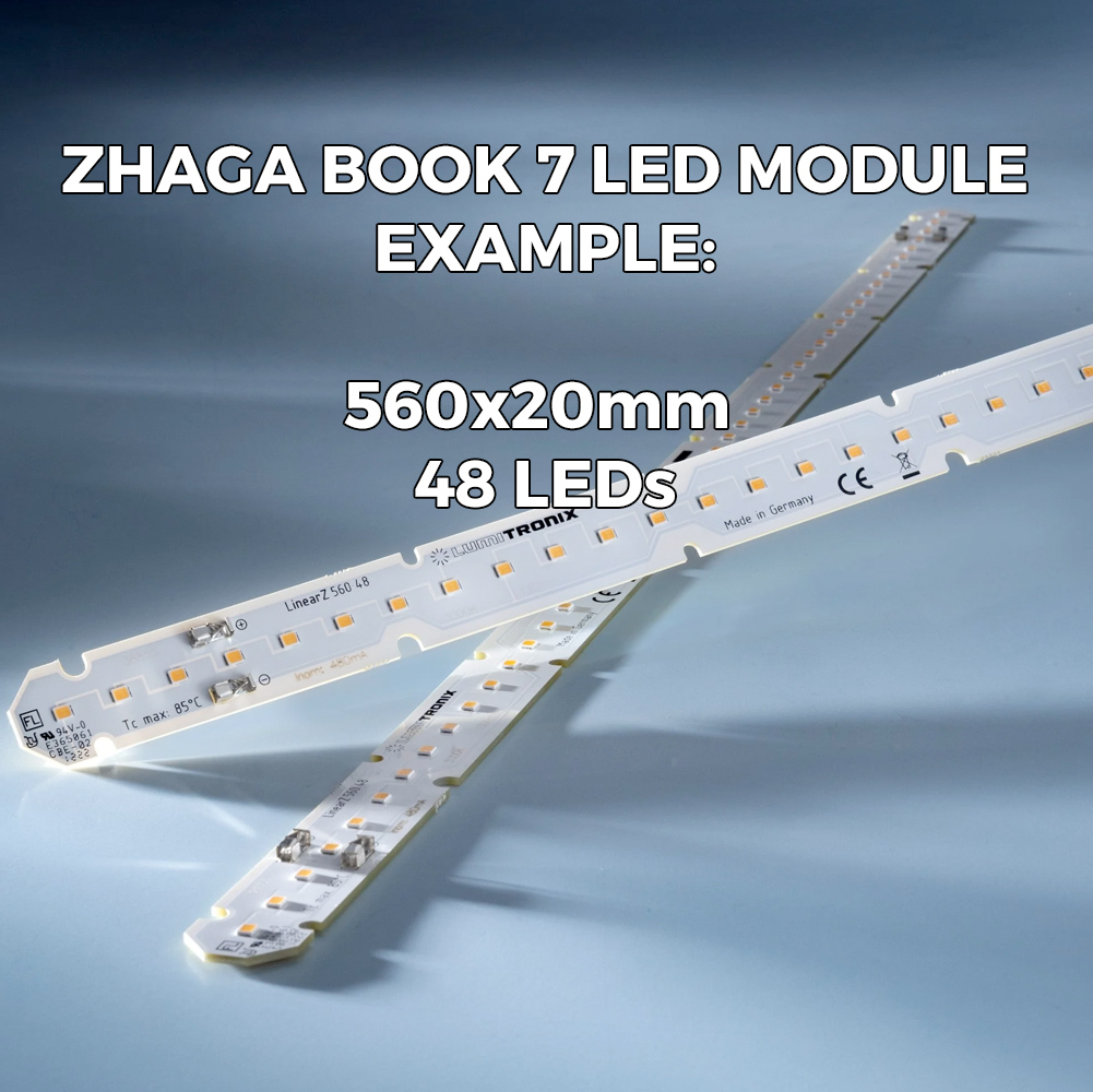 Custom Made Zhaga Book 7 White LED Modules, Made in Germany, Nichia/Cree/Samsung/Seoul LEDs, CRI70-99, 1800-7200K, 175-1400mA 