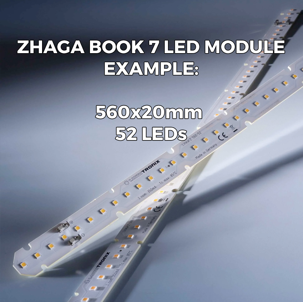 Custom Made Zhaga Book 7 White LED Modules, Made in Germany, Nichia/Cree/Samsung/Seoul LEDs, CRI70-99, 1800-7200K, 175-1400mA 