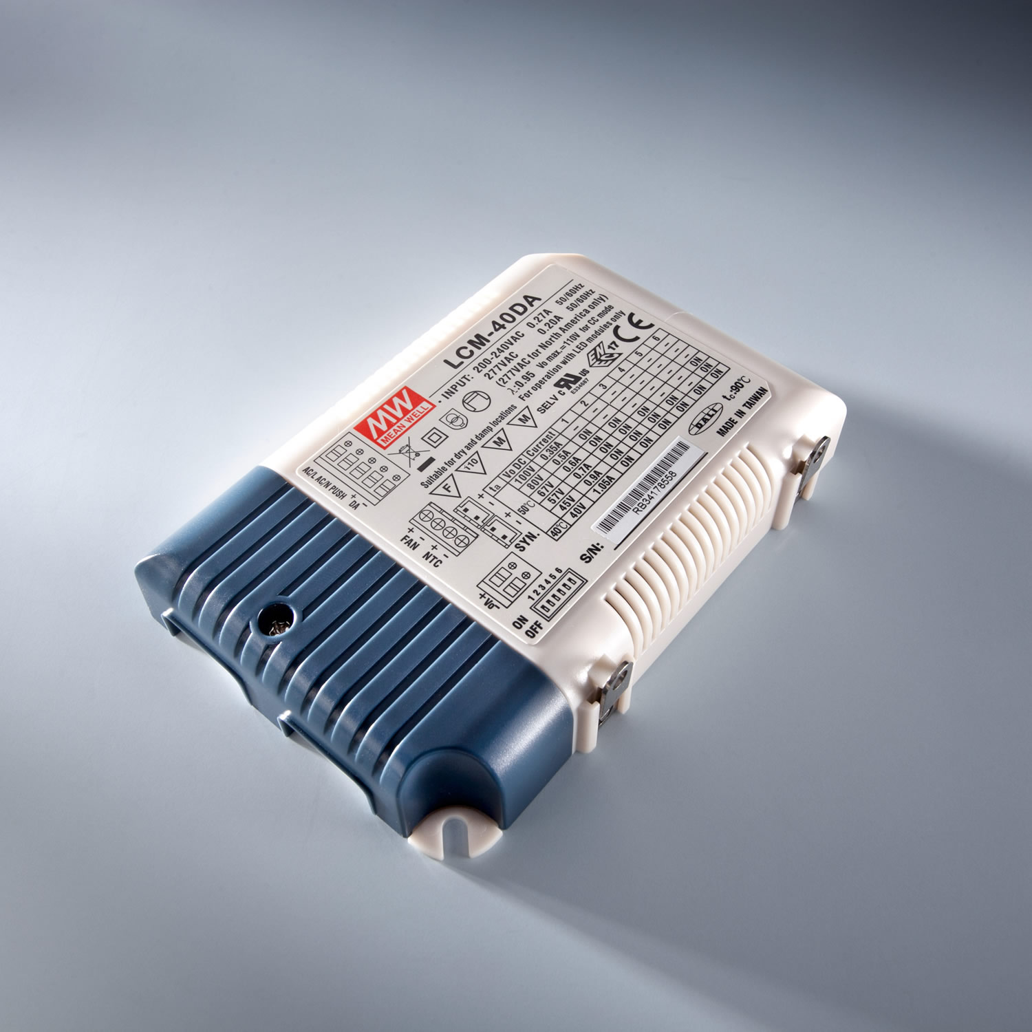 Constant Current LED Driver Mean Well LCM-40DA 230V to 2-100V 350 > 1050mA DALI DIM