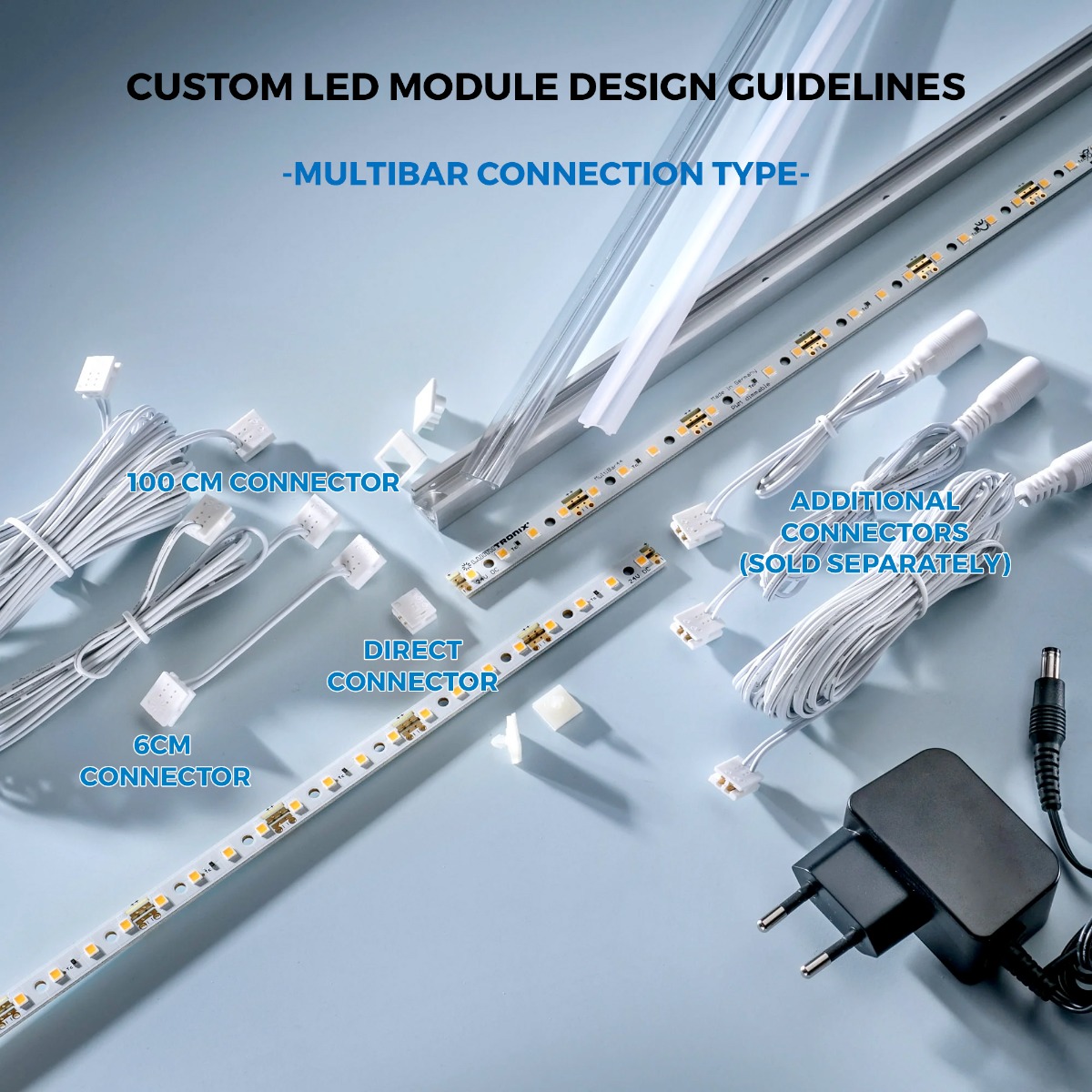 Custom Made Plug & Play Nichia 757 White LED Modules, Made in Germany, 5.9-23" length & 0.2-15" width