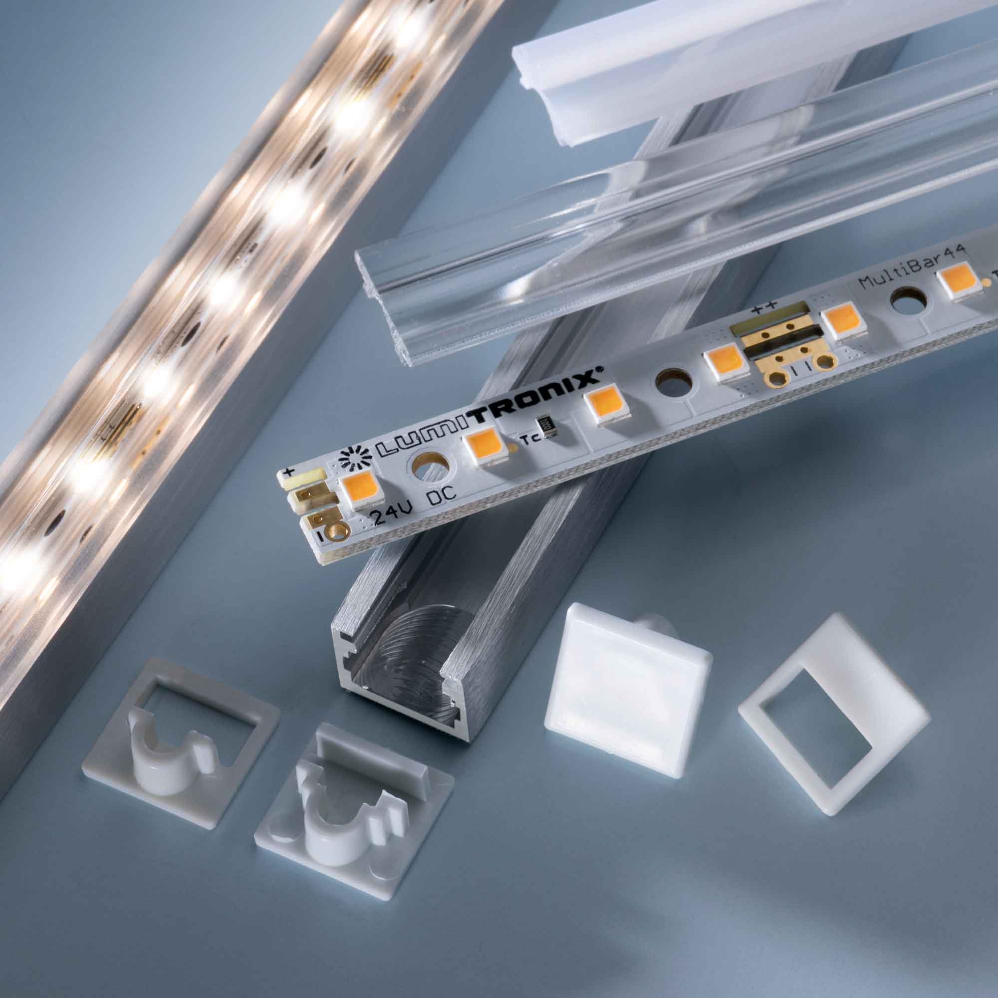 Alubar Aluminum profile  chrome for Multibar LED strips 50cm anodised - view 3