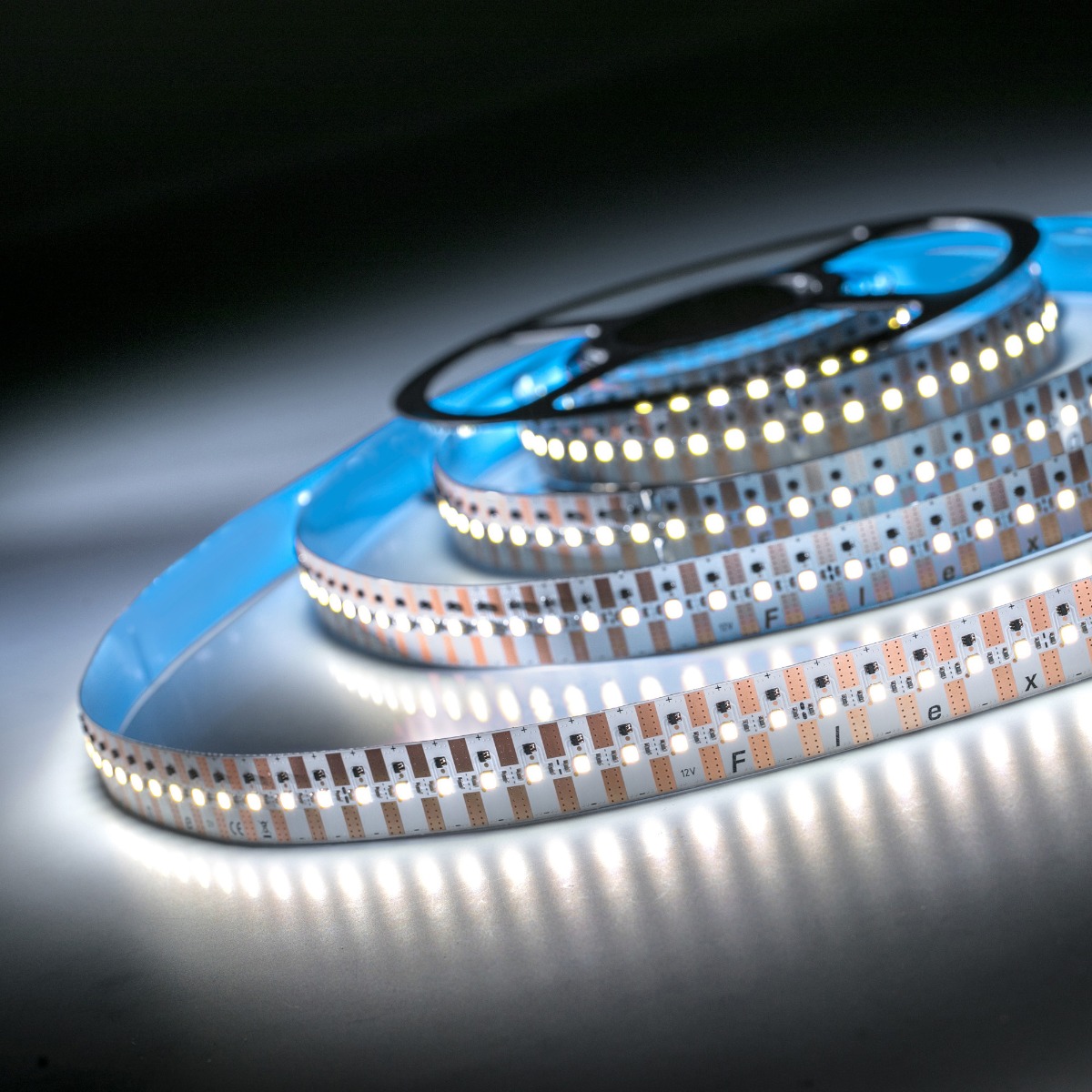 FlexOne4080 Samsung LED Strip cold white 6500K 19000lm 12V 30 LEDs/ft 16ft/5m reel (1160lm & 12.9W/ft)