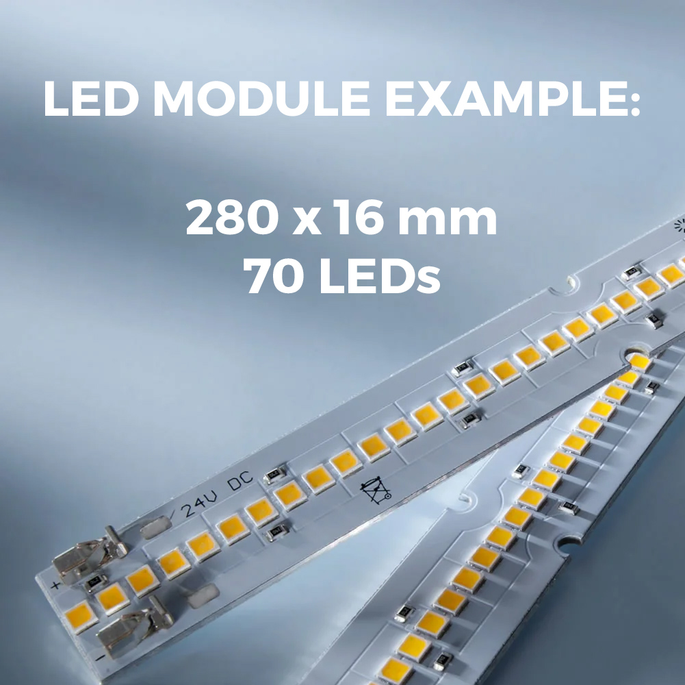 Custom Made Plug & Play Nichia 757 Color LED Modules, Made in Germany, 5.9-23" length & 0.2-15" width