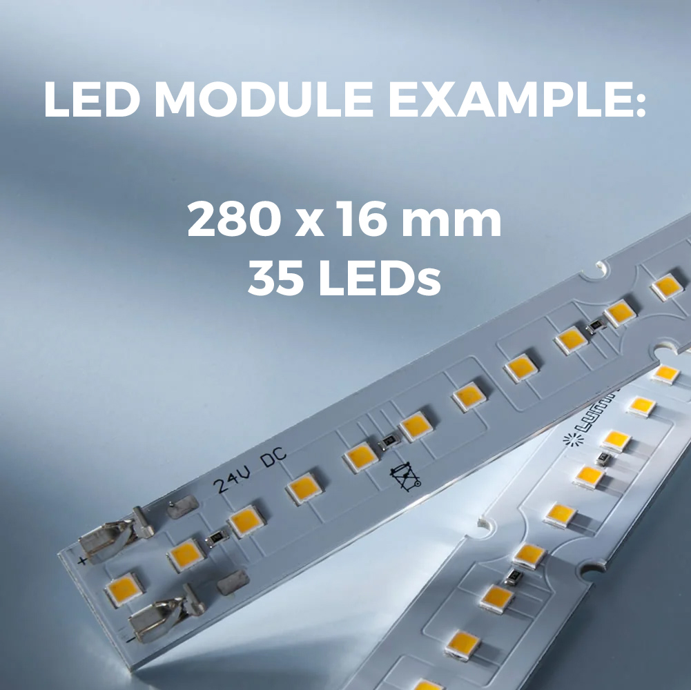 Custom Made Plug & Play Nichia 757 White LED Modules, Made in Germany, 5.9-23" length & 0.2-15" width