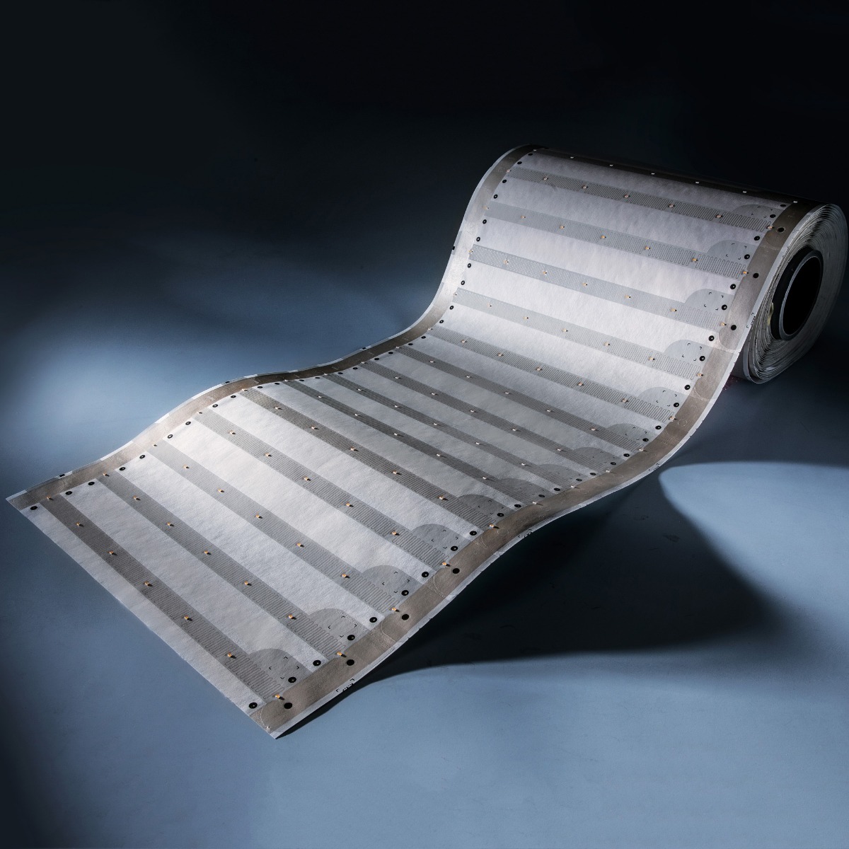 PaperFlex-1-1080 Osram LED Strip ONE ROW 13.77"x1.96" & 7 LEDs warm white 2700K 24V 270lm/sqft