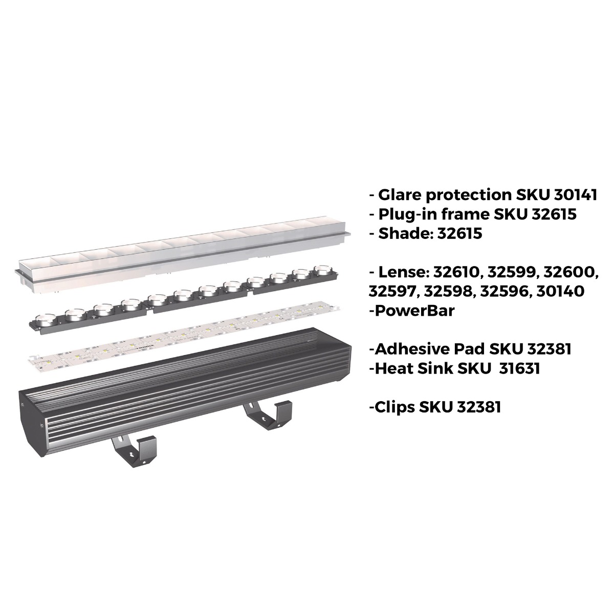 PowerBar-4090-V3 LED Module Aluminium cold white 5700K 3235lm 700mA 12x Osram Oslon LEDs 11.41in/29cm (3448lm/ft)